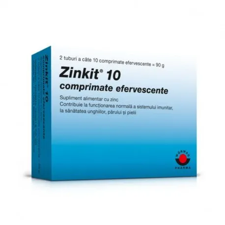 Zinkit 10 mg, 20 comprimate efervescente
