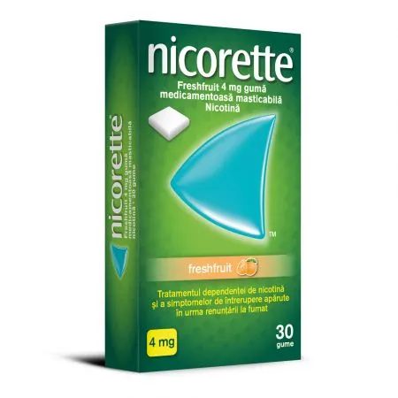 Nicorette Freshfruit guma, 4 mg, 30 bucati, Mcneil