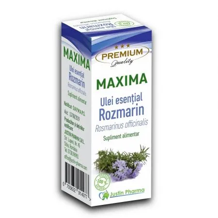 Ulei esential de rozmarin Maxima, 10 ml, Justin Pharma