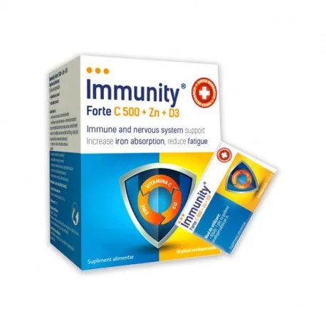 Immunity C 500 + Zinc+D3, 30 plicuri orodispersabile