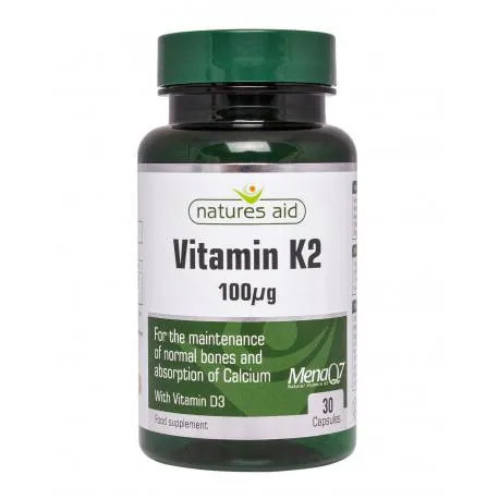 NATURES AID Vitamin K2 (MENAQ7), 30 caps.