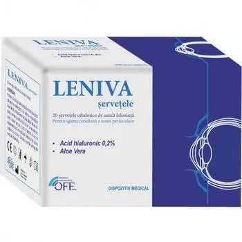 Servetele oftalmice de unica folosinta Leniva, 20 bucati, OFFHEALTH