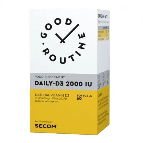 Secom Good Routine Daily D3 2000 IU, 60 capsule