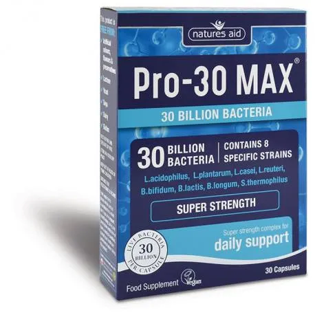 NATURES AID PRO30 Max Probiotics, 30 caps.