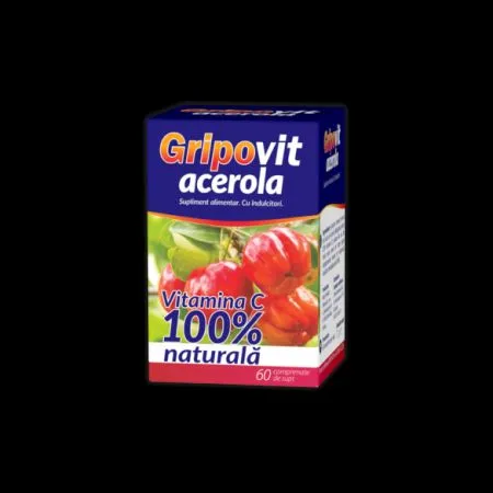 Gripovit Acerola, 60 comprimate de supt, Zdrovit