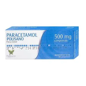 Paracetamol 500mg, 20 comprimate, Polisano