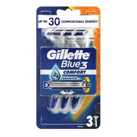 Aparat de ras Gillette Blue 3 Comfort, 3 bucati, P&G