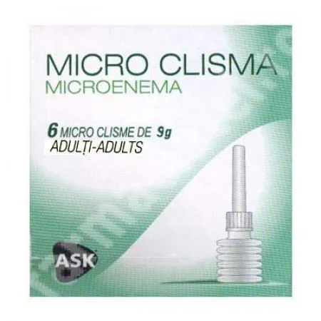 Microclisma pentru adulti Microenema, 6 flacoane, Amc Pharma Solutions