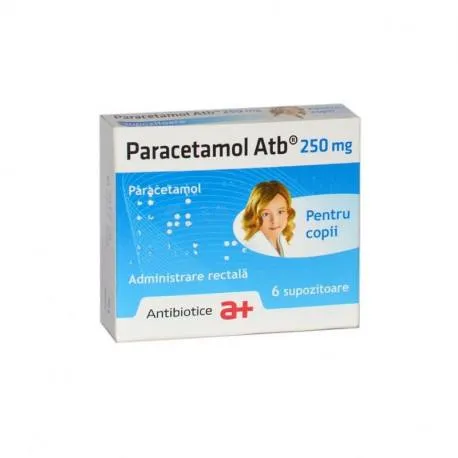 Paracetamol ATB 250 mg, 6 supozitoare
