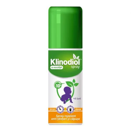 Spray repelent anti-tantari si capuse, pentru copii Klinodiol, 100 ml, Klintensiv