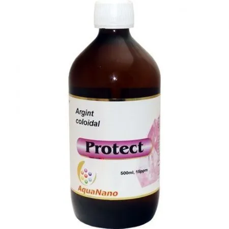 Argint coloidal Protect 15 ppm AquaNano, 500 ml, Sc Aghoras Invent