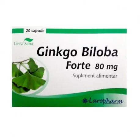 Ginkgo Biloba Forte 80 mg, 20 capsule