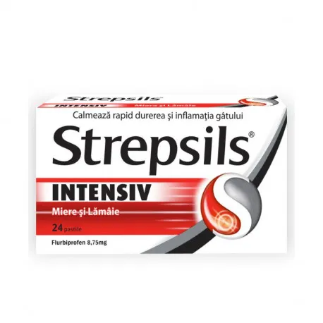 Reckitt Strepsils Intensiv miere si lamaie, 8,75 mg, 24 pastile