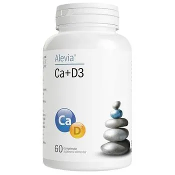 Calciu vitamina D3, 60 comprimate, Alevia