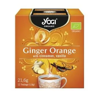 Ceai cu portocale, ghimbir, scortisoara si vanilie, 12 plicuri, Yogi Tea