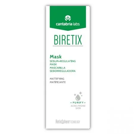 Masca pentru reglarea sebumului Biretix, 25 ml, Cantabria Labs