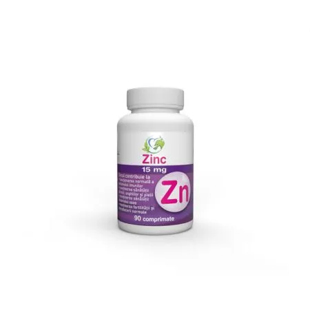 Zinc, 15 mg, 90 comprimate, Justin Pharma