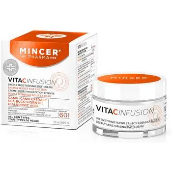 Crema hidratanta de zi cu acid hialuronic Vitamina C Infusion, 50ml, Mincer Pharma