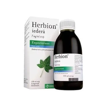 Sirop expectorant Herbion Ivy 7 mg/ml, 150 ml, KRKA
