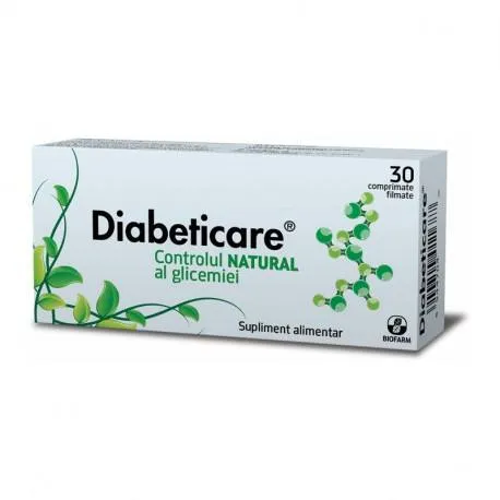 Diabeticare, 30 comprimate pentru controlul diabetului