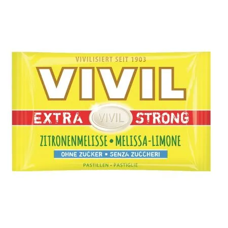 Bomboane cu lamaie fara zahar Extra Strong, 25 g, Vivil