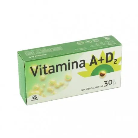 Vitamina A + D2 x 30 caps. Biofarm