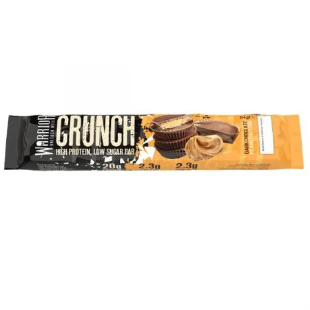 Baton proteic Dark Chocolate Peanut Butter Warrior Crunch, 64g, KBF Enterprises Ltd