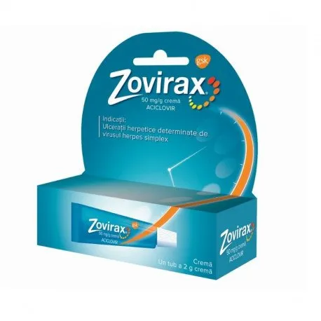 Zovirax crema 5%, 2 g