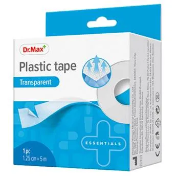 Dr.Max Plastic tape transparent 1,25cm x 5m, 1 bucata