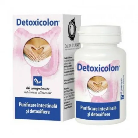 Dacia Plant Detoxicolon, 60 comprimate pentru detoxifierea si accelerarea tranzitului intestinal