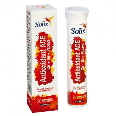 Solix Antioxidant ACE + Zn + Se + Papaya x 20 compr. eff.