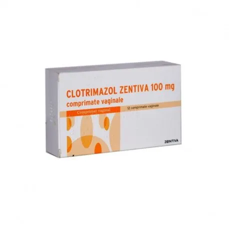 Clotrimazol 100 mg x 12 comprimate vaginale