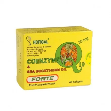 HOFIGAL Coenzima Q10 Forte cu ulei de catina, 30 mg, 40 capsule