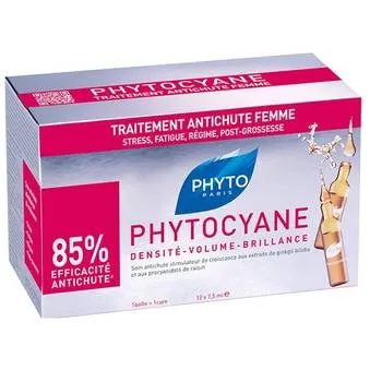 Tratament impotriva caderii parului pentru femei, 12x7.5ml, Phytocyane