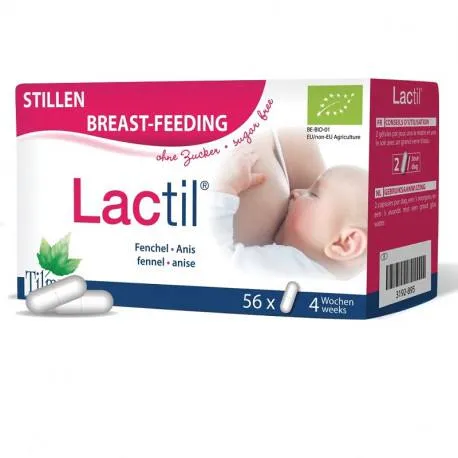 Lactil Fenicul - Anason Stimularea lactatiei, 56 capsule vegetale