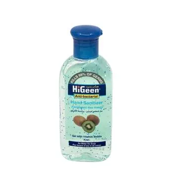 Gel dezinfectant de maini cu granule de vitamine A si E si lotiune hidratanta Kiwi, 110ml, HiGeen