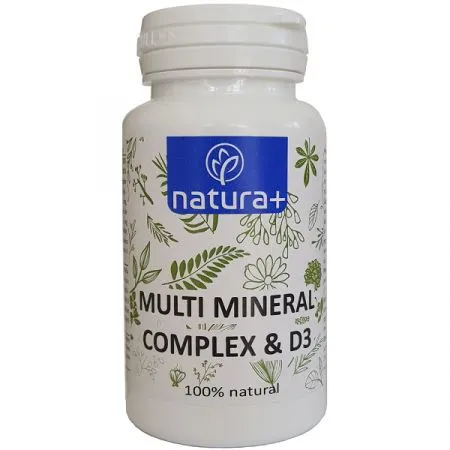 Multi Mineral Complex si D3, 60 capsule, Natura+