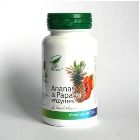 Ananas & Papaya enzime, 60 capsule
