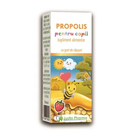 Propolis cu miere pentru copii, 20 ml, Justin Pharma