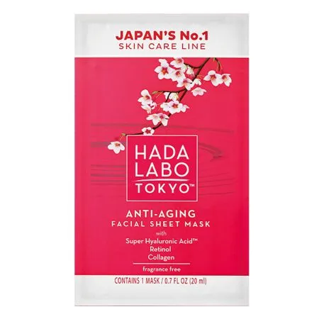 Masca faciala anti-aging fara parfum cu acid super hialuronic, 20 ml, Hada Labo Tokyo