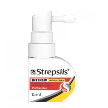 Strepsils Intensiv spray bucofaringian cu aroma de miere si lamaie, 15 ml, Reckitt Benckiser