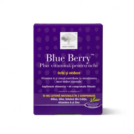 New Nordic Blue Berry plus vitamina pentru ochi, 60 comprimate