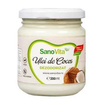 Ulei de cocos dezodorizat, 200ml, SanoVita