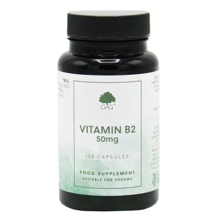 Vitamina B2 Riboflavina, 50mg, 120 capsule, G&G