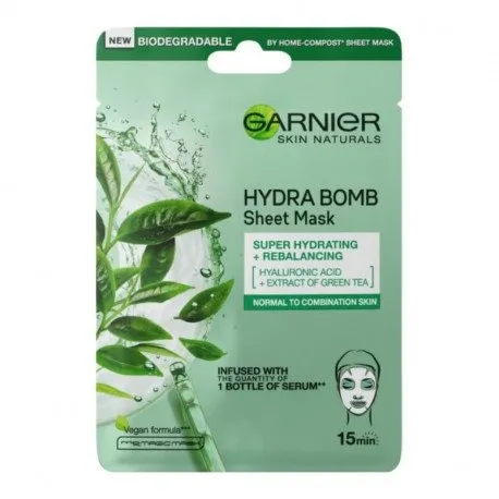 Garnier Skin Naturals Moisture+Freshness Masca de fata + Ceai Verde, 28g