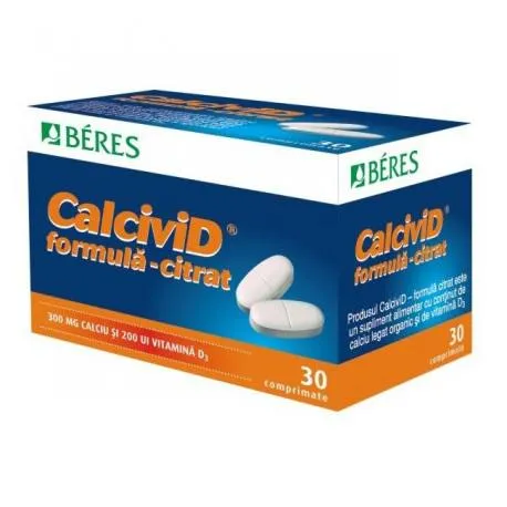 Calcivid citrat, 30 tablete