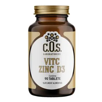 Vitamina C + Zinc + D3, 90 tablete, COS Laboratories