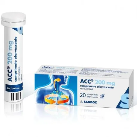 ACC 200 mg x 20 comprimate efervescente