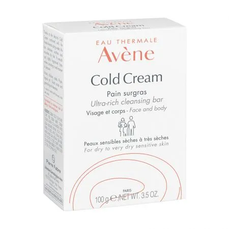 Sapun emolient pentru ten uscat si foarte uscat Cold Cream, 100 g, Avene