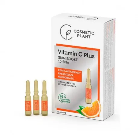 Cosmetic Plant Fiole Skin Boost cu Vitamina C Tetra, 10 fiole x 2ml